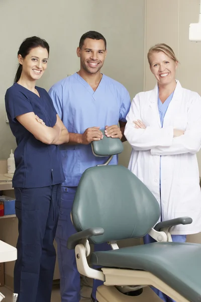 Dentist And Dental Nurses In Surgery — Stock Photo, Image