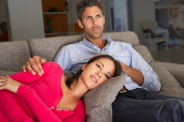 Couple Watching TV — Stock Photo, Image