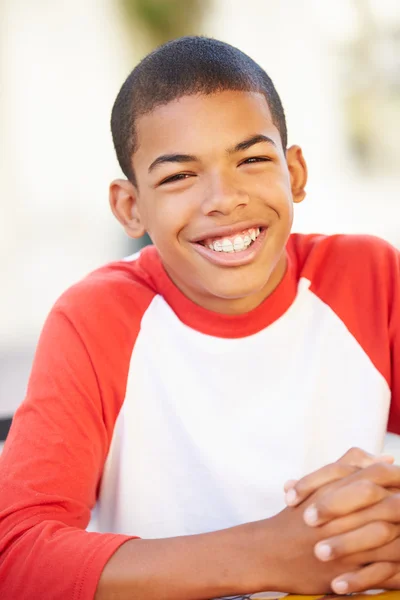 Smiling Teenage Boy Stock Image