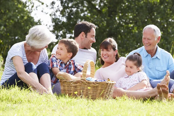 Family Enjoying Picnic In Countryside — Stock Photo, Image