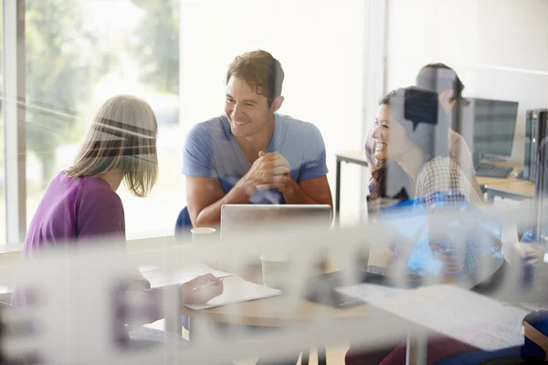 Mature Students Working In College — Stock Photo, Image