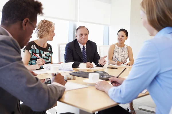 Businesspeople Having Meeting In Boardroom — Stock Photo, Image