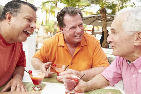 Senior vänner njuta av Cocktails i baren — Stockfoto