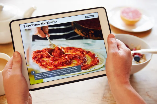 Recipe App On Digital Tablet