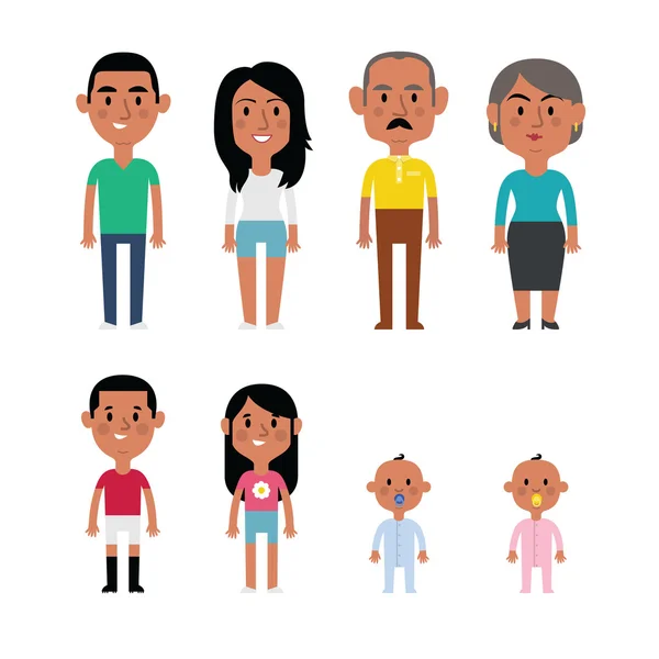 Латиноамериканського членів сім'ї — стоковий вектор