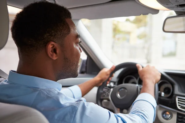 Male driver with coffee — Stock Photo, Image