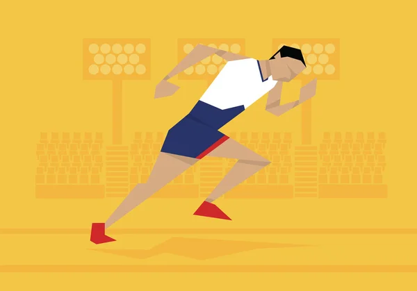 ชายนักกีฬาแข่งขันในการแข่งขัน Sprint — ภาพเวกเตอร์สต็อก