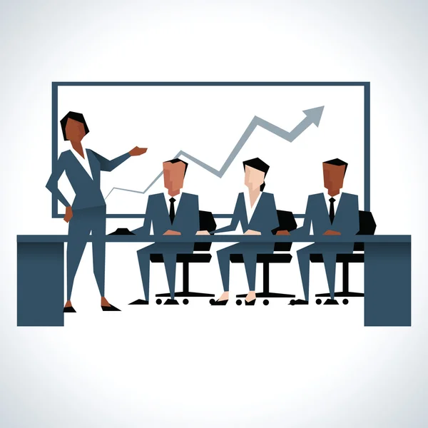 Reunião do Conselho de Administração da Empresária — Vetor de Stock