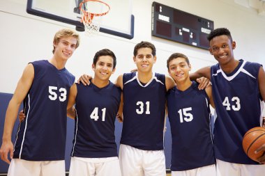 Members Of Male Basketball Team clipart