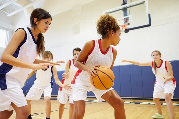 Female Basketball Team Playing Game — Stock Photo, Image