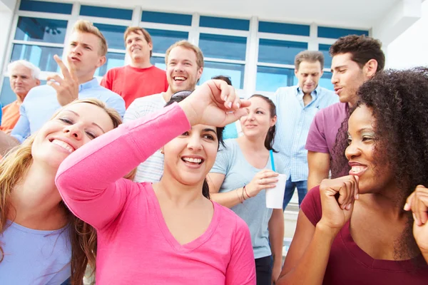 Audience Dancing At Outdoor Concert Performance — Stock Photo, Image