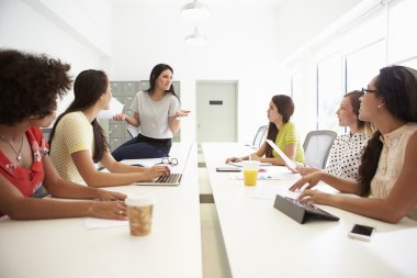 Women Working In Design Studio clipart