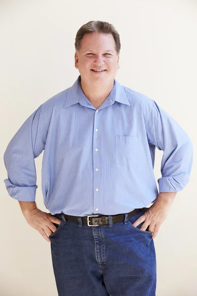 Smiling Overweight Man — Stock Photo, Image