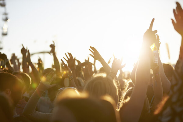 Public au festival de musique — Photo