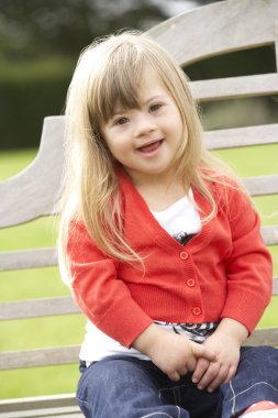 Girl with Downs Syndrome clipart