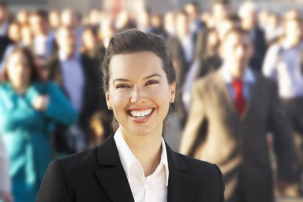 Female in crowd — Stock Photo, Image