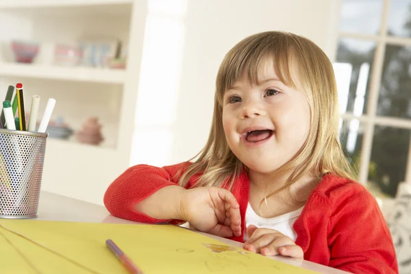 Girl with Downs Syndrome — Stock Photo, Image