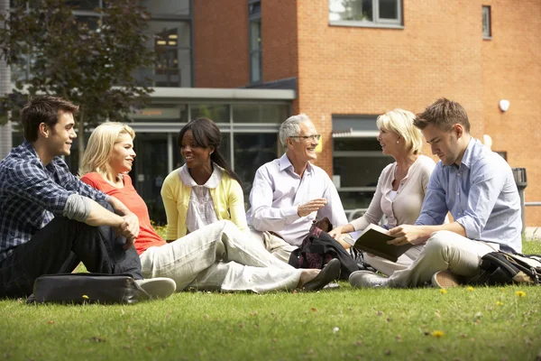 Gruppo misto di studenti — Foto Stock