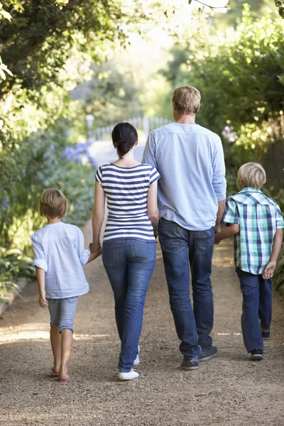 Family on walk — Stok fotoğraf