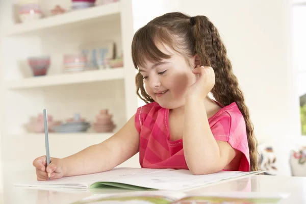 Girl with Downs Syndrome — Stock Photo, Image