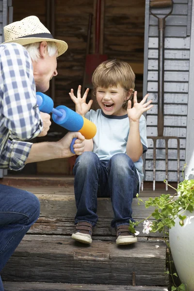 Grandfather and grandson — Stock Photo, Image