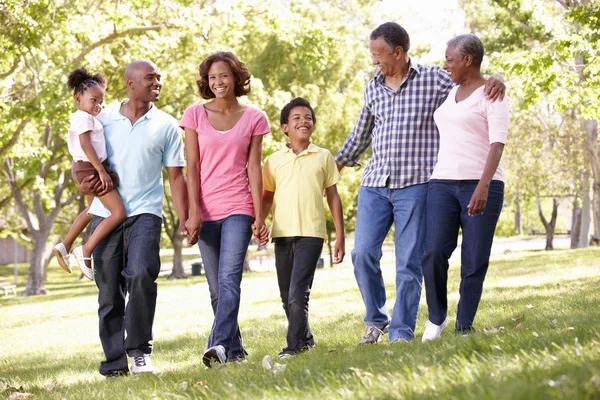 Multi generatie familie wandelen — Stockfoto