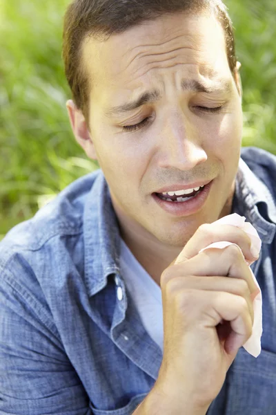 Man  sneezing — Stock Photo, Image