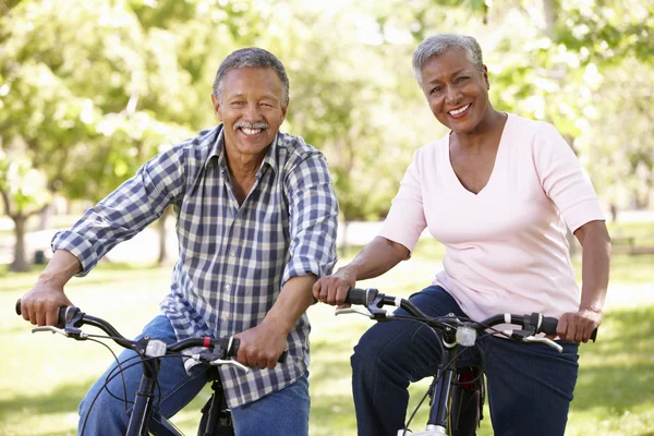 Senior  couple cyclin Royalty Free Stock Photos