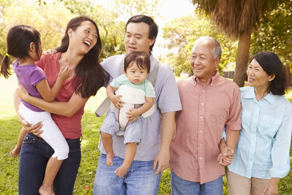 Multi Generation Family Walking — Stock Photo, Image