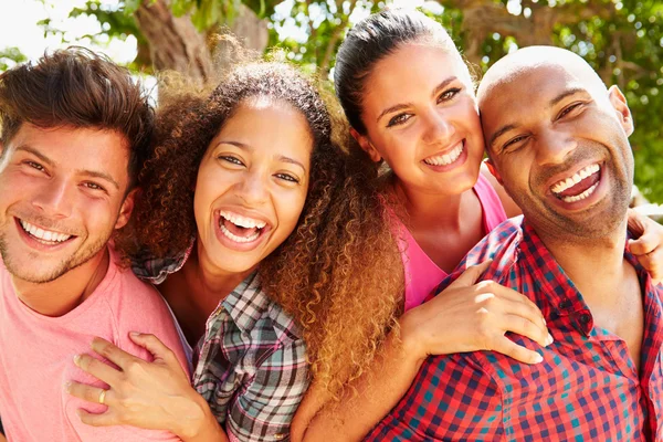 Amigos divirtiéndose al aire libre — Foto de Stock