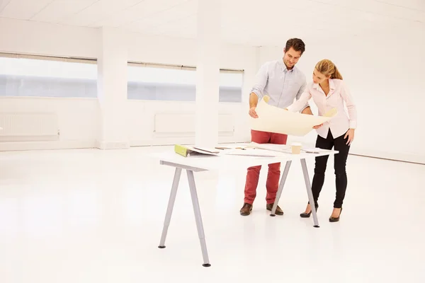Architects Planning Layout Of Empty Office — Stock Photo, Image