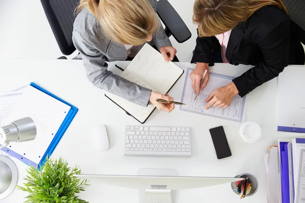 Kvinnliga företagare arbetar på kontorsdator — Stockfoto