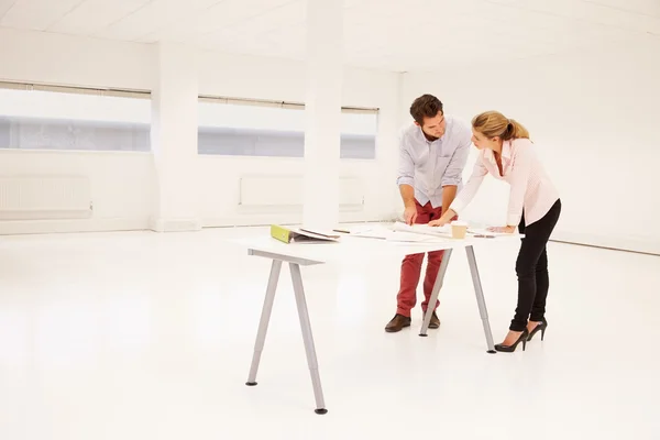 Architects Planning Layout Of Empty Office — Stock Photo, Image