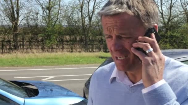 Chauffeur faisant un appel téléphonique — Video