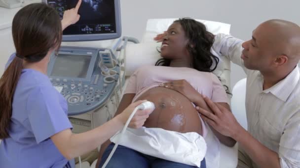 Terhes nő és partner — Stock videók