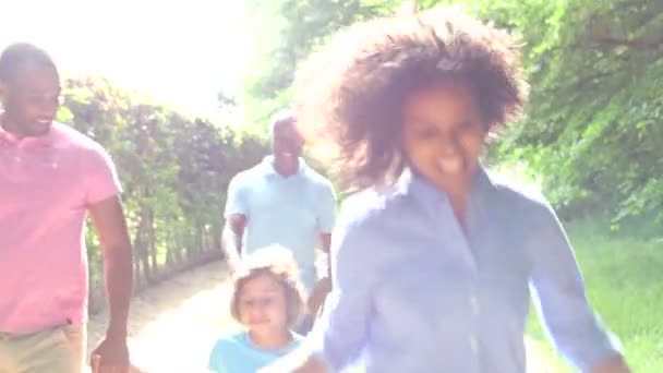 Multi Generation African American Family — Stockvideo