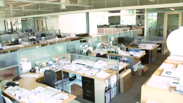 Empty Modern Open Plan Office — Stock Video