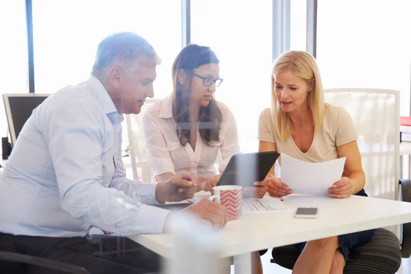 Grupp av kollegor på möte på ett kontor — Stockfoto