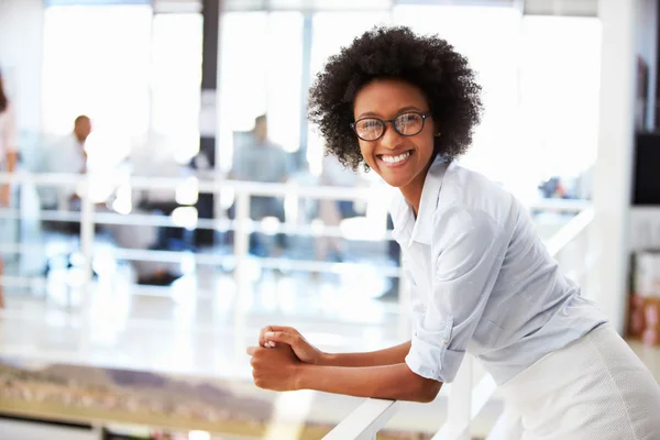 Mujer sonriente en la oficina —  Fotos de Stock