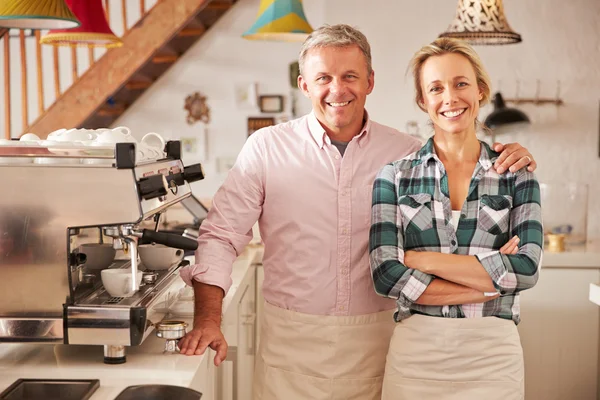 Happy cafe owners — Stock Photo, Image