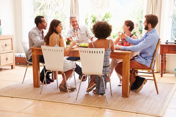 Friends during a dinner party — Stock Photo, Image