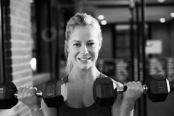 Woman Lifting Hand Weights — Stock Photo, Image