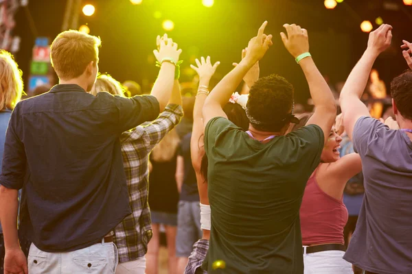 Publiken på en musikfestival — Stockfoto