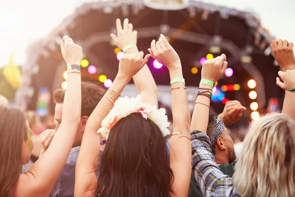 Audience at a music festival — Stock Photo, Image