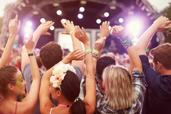 Audience at a music festival — Stock Photo, Image