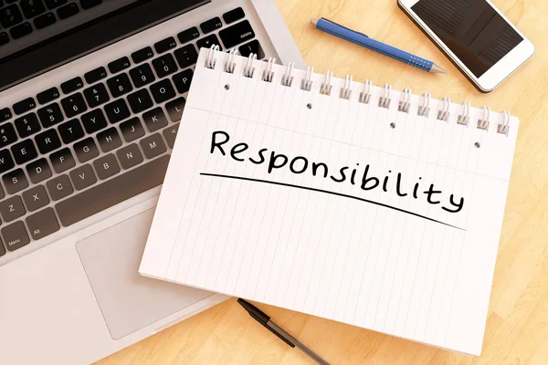 Responsibility text concept — Stock Photo, Image