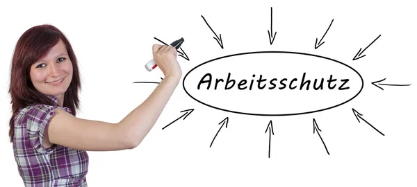 Arbeitsschutz 텍스트 개념 — 스톡 사진