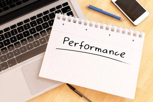 Performance text concept — Stock Photo, Image