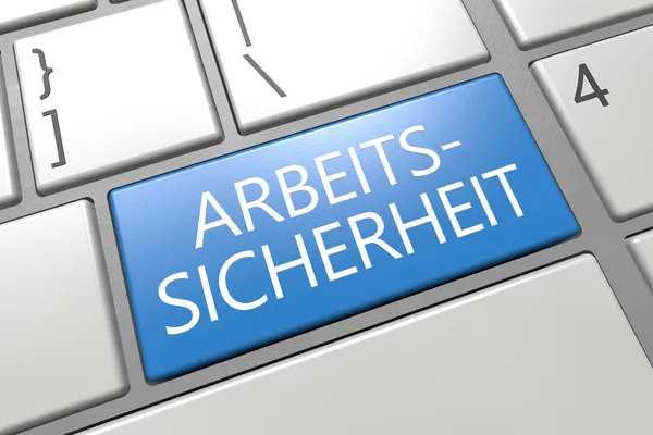 Arbeitssicherheit 텍스트 개념 — 스톡 사진