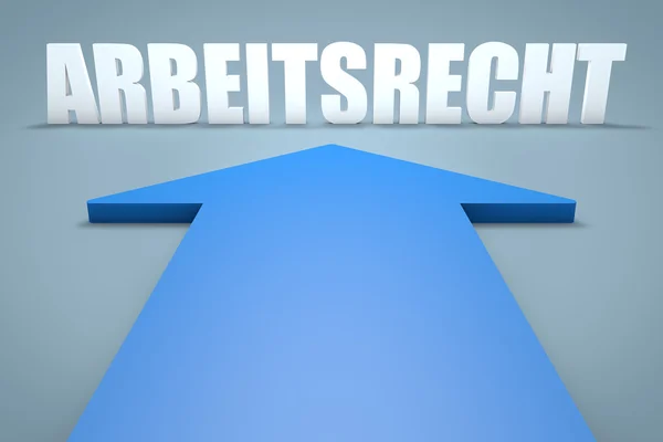 Arbeitsrecht text koncept — Stockfoto